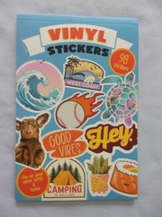 Pen & Gear Vinyl Sticker Book-98 Stickers/14 Sheets Dogs/Cats/Food/Sea etc NIP