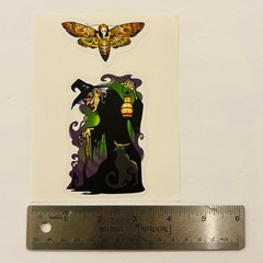RETRO STICKER LOT Black Cat Witch Dracula Moth Vampire Skull NEW