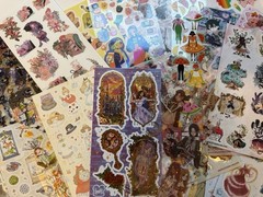 Lady Knights, People, And Animals Sticker Set, 38 Sheets, Stickiiclub/Pipsticks