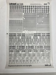 Letraset Symbols Registered Trademarks And Copyrights – 10 Sheets