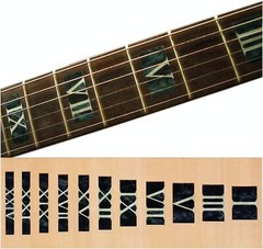 Jockomo Roman Numeral Pearl Guitar Inlay Sticker Block/Black FREE SHIPPING USA