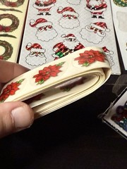 Vintage Christmas Stickers Gibson 1990s Paper Magic Retro Holiday Nostalgia