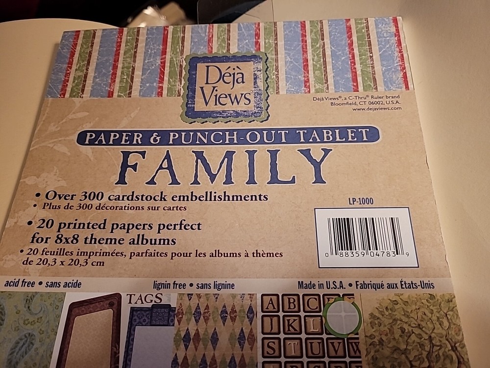 Deja Views PAPER & Punch Family 300 Cardstock Embellishments 20 Printed Pgs SB2