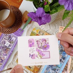 555PCS Vintage Flower Stickers PET Waterproof Scrapbook Journal Planner Decor