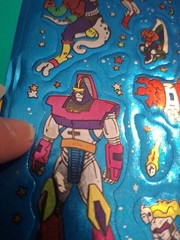 vintage Stickers,space Aliens Monsters Shiny Mylar Foiled Rare 1 Sheet 3m 1990