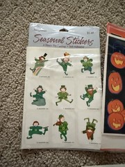 Lot Of Vintage Stickers Halloween And St Patrick Day B43