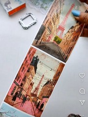 Roll of Artistic Stickers 15 City Buildings Eiffel Empire France Italy New York