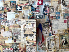 250pcs AMERICA 250 USA JUNK JOURNAL-SCRAPBOOK KIT W/JOURNAL – AUTHENTIC EPHEMERA