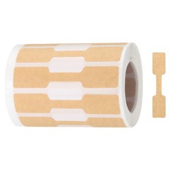 1 Roll Blank Tamper Evident Labels 0.47×1.36 Inch Stickers, 500 Count/Roll Brown