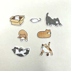 Suatelier Cute Cat Stickers Collage Junk Journal Scrapbooking
