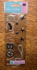 Jolees Cowboy Title Hats Rope Rodeo Stars 3D Western Farmer Scrapbook Stickers