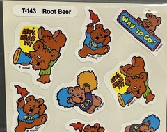 Rare Vintage Food Smell Stickers Scratch N And Sniff Way to Go Root Beer Bears