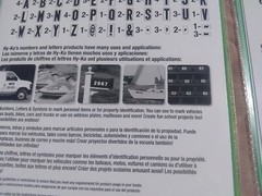 2″ VINAL STICKERS LETTER AND NUMBERS COMBONATION PACK GENERAL USE AS SHOWN