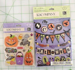Spooky Halloween Scrapbooking Stickers by K&Company & 16 – 12×12 sheets of paper