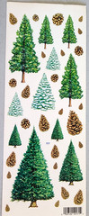 Crafts Etc 2004 Christmas Pine Trees Firs Clear Stickers 12″ Scrapbooking SXL136