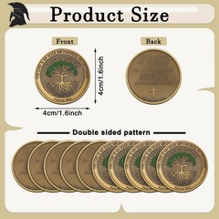 10 Pcs Rooted in Christ Coins Christian Religious Coin Bulk Pocket Prayer Token