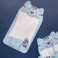 Vintage 80s Note Stationary Paper Sheets Feeling Blue 1983 Cat Sweet Message Lot
