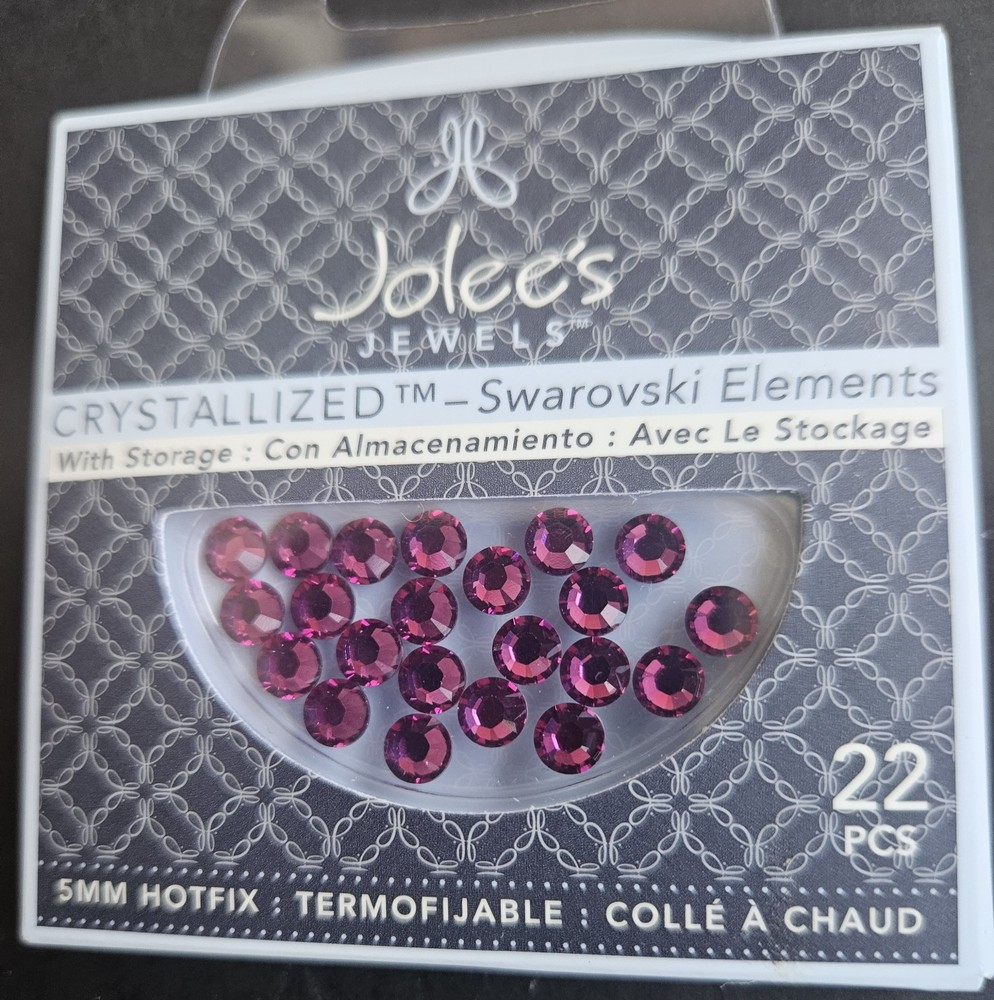 Jolee’s Jewels Crystallized Swarovski Elements, 5mm Fucshia New in Box!