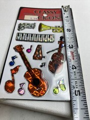Vintage Prism Stickers Classy Stick-Ons Musical Band Colorful New Sealed