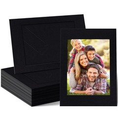 100 PCS 4×6 Inch Paper Picture Frames Standing Easel Stand Cardboard Art Black