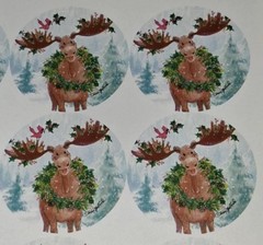 Suzy’s Zoo Christmas Sticker Sheet Suzy Spafford Cat Dog Moose Hugo Ollie Sleigh