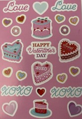 VALENTINES’S CAKE Stickers (24pc)Holiday•Candy•Hearts •Donut•Cookies•Sweets•