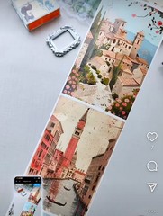 Roll of Artistic Stickers 15 City Buildings Eiffel Empire France Italy New York