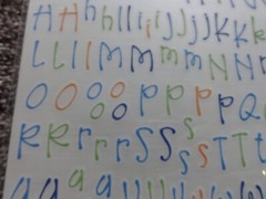 NEW DEJA VIEWS WONDERFUL WORDS COLOR SPLASH RUB-ON ALPHABET LETTERS