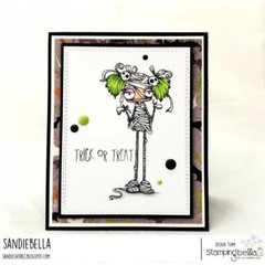 New Stamping Bella Rubber Stamp Halloween ODDBALL GIRL MUMMY SET free USA ship