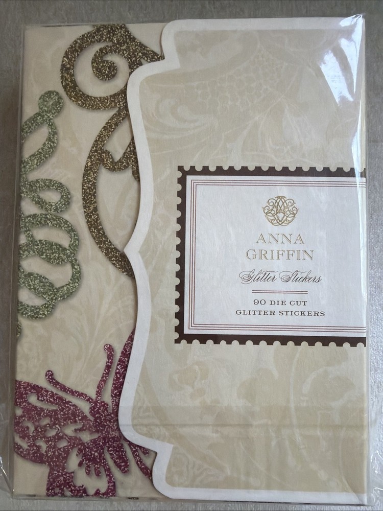 Anna Griffin 90 Glitter Stickers Die Cut 2016 AG513 Rare 2016