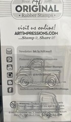New ART IMPRESSIONS clear rubber stamp watercolor LITTLE TRUCK SET free USA ship