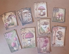 Lot #7 Woodland Mushrooms journal DIE CUTS Ephemera Tags Collage Scrapbook