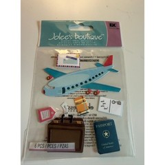 EK Success Jolee’s Botique Dimensional Stickers Airplane Travel SPJB200 NIP