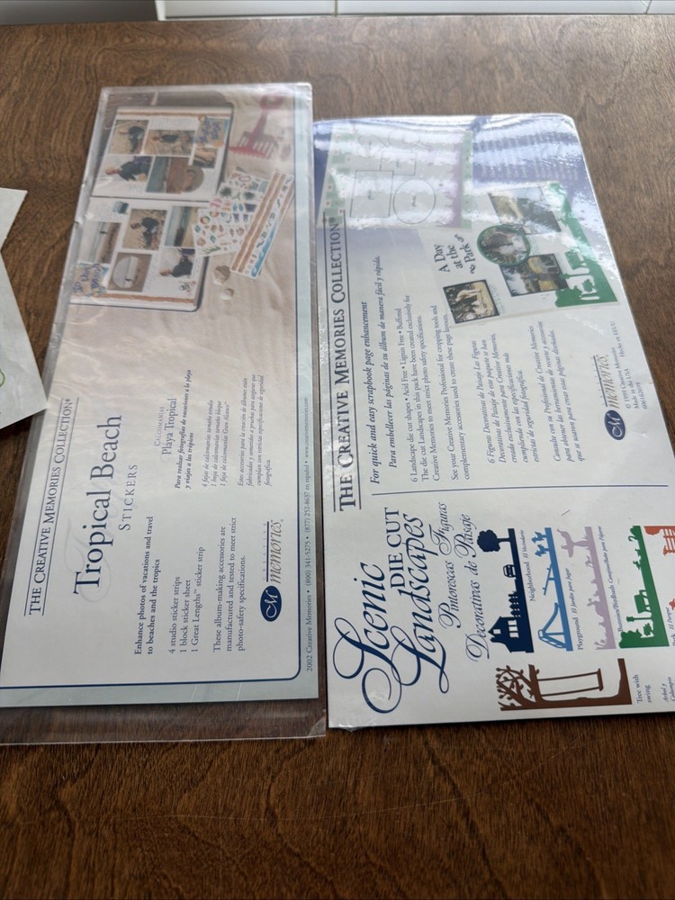 Creative Memories Sticker & Combo Packs- U tropical Beach Scenic Landscapes