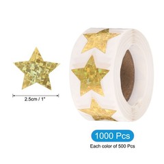 1000pcs Gold/Silver Star Stickers 1 Inch Self-Adhesive Stickers Label for Home