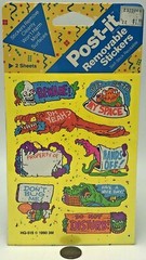 Vintage Post-it Removable Stickers School Locker Bedroom Door Beware Disturb