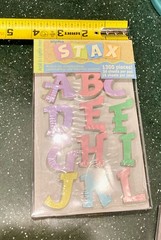 Alpha Stax Paper Letters ABC LOT Colorbok 1300 Pcs Each Pack: Pastel & Xmas