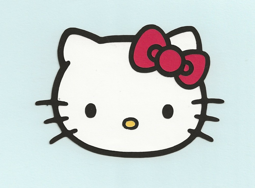 Hello Kitty Die Cuts, 3″, 2 pcs. – ANY COLOR BOW, Scrapbooking, Greeting Cards