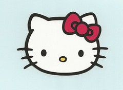 Hello Kitty Die Cuts, 3″, 2 pcs. – ANY COLOR BOW, Scrapbooking, Greeting Cards
