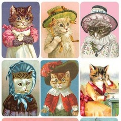 Violette Stickers – Scholar Cats – 1 Stylish Cat Sticker Sheet – Scrapbooks