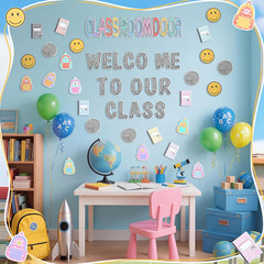 75 Pcs Welcome Classroom Stickers Back to School Supplies,Cute