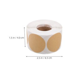 3 Rolls Round Plain Stickers for Labeling Blank Name Tag Tags Labels