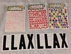 Stickers Letters Numbers Scrapbooking Sheets Alphabet New & Used Assorted Lot