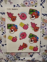 Vintage TREND Scratch N Sniff Sticker Sheet T-173 Raspberry 80’s Reward Stickers