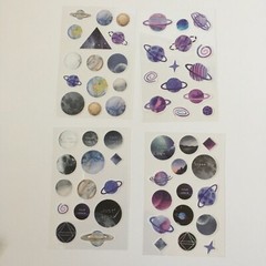 Kawaii Space Stationary Lot; notebook, stickers, page markers, pen **US Seller**