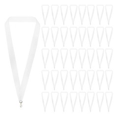 Award Neck Ribbons with Snap Clips, 100 Pack Polyester Medal Lanyards Blank A…