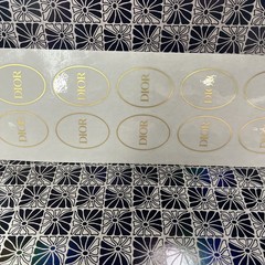 Dior Gold And Clear stickers 10 In One Sheet.