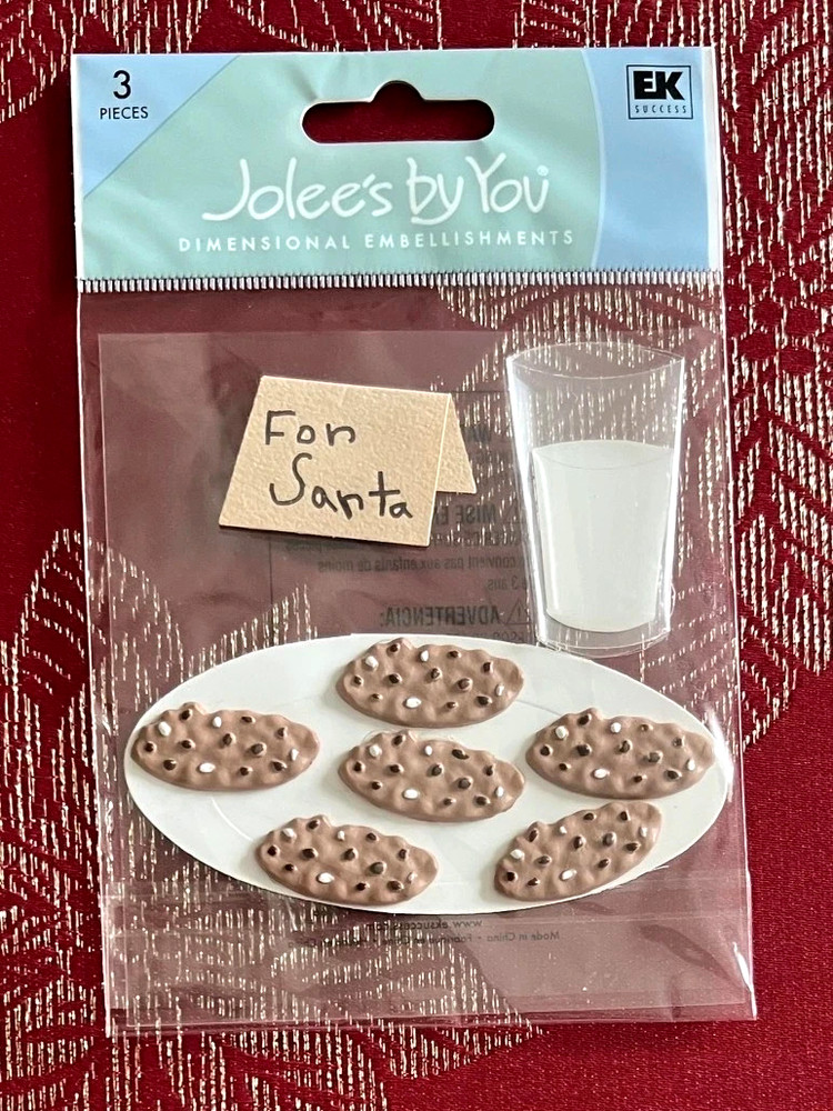 RARE – MILK & COOKIES FOR SANTA JOLEE’S 3D STICKERS – FREE SHIPPING