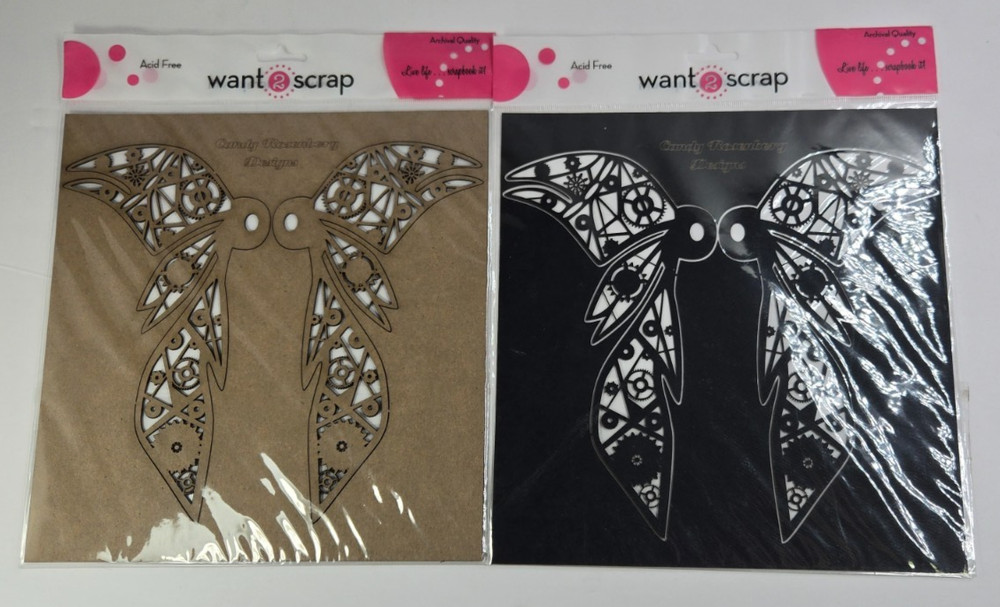NEW Want 2 Scrap Steampunk Fairy Wings Candy Rosenberg Designs Scrapbooking