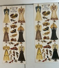 SANDY CLOUGH STICKERS BUTTONS BORDER VINTAGE DRESSES SEWING FLOWER LOT 10 S BOOK